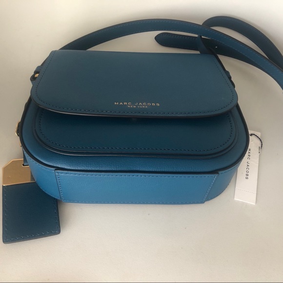 NWT $295 Marc Jacobs Mini Rider Leather Crossbody Bag in Dark Teal! - Picture 10 of 12